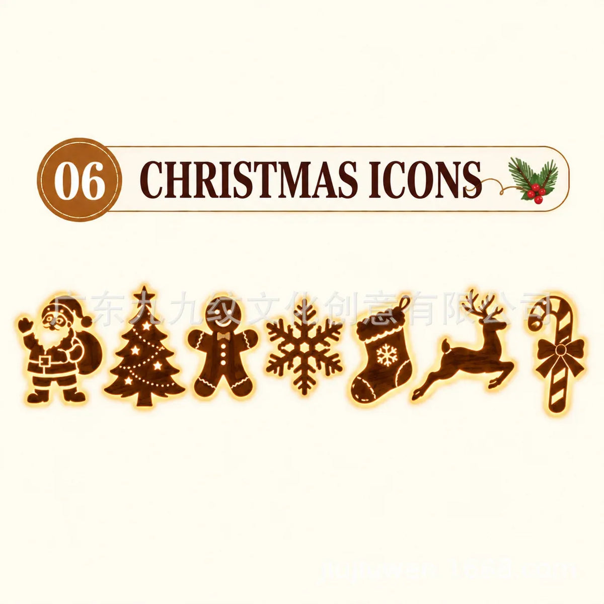 Lighted Santa Sleigh Wall Silhouette